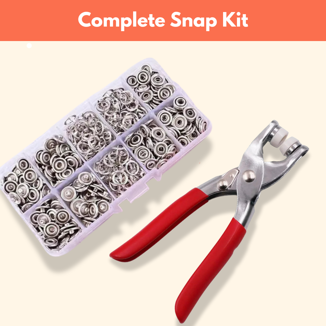 Hand Press Snap Button Kit – 50 Metal Buttons