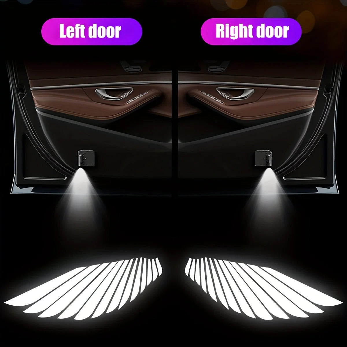 Angel Wings Door Welcome Lights
