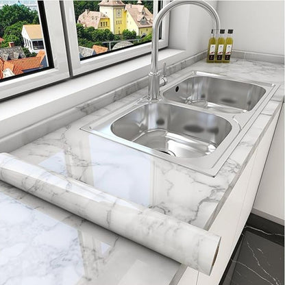 Marble Sheet Roll – Self-Adhesive & Elegant (2ft × 6.5ft)