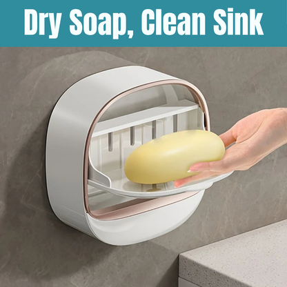 Smart Soap Holder – Leakproof Design with Self-Adhesive Wall Mount