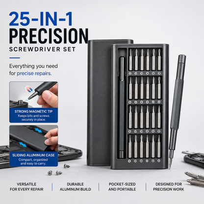 25-in-1 Magnetic Precision Screwdriver Kit