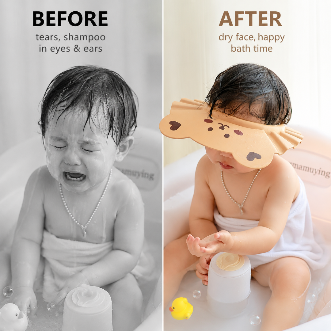 Baby Shower Cap With Ear Protection | 6 Months to 8 Years