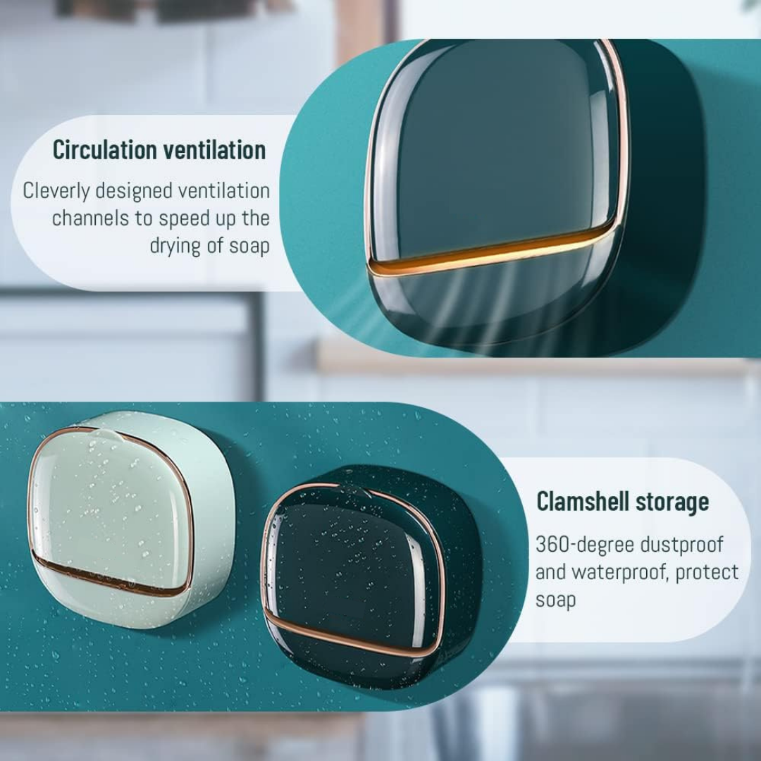 Smart Soap Holder – Leakproof Design with Self-Adhesive Wall Mount