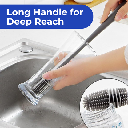 Silicone Bottle Cleaning Brush – Deep Reach & Flexible