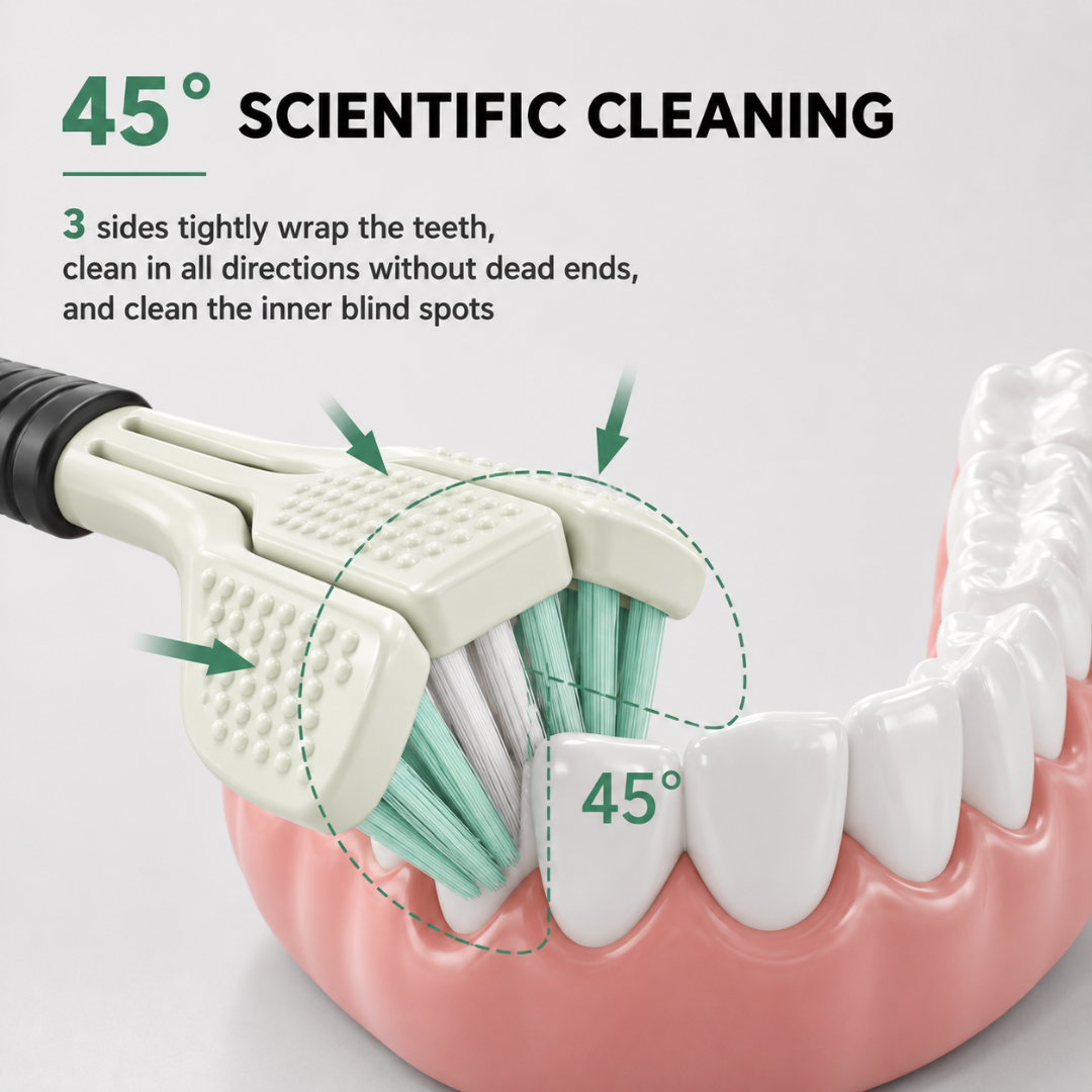 Flexible 3-Sided Toothbrush (Pack of 2)