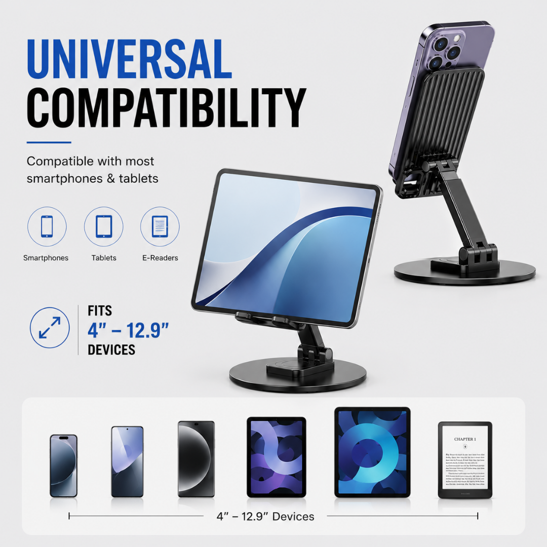 Adjustable 360° Metal Phone Stand