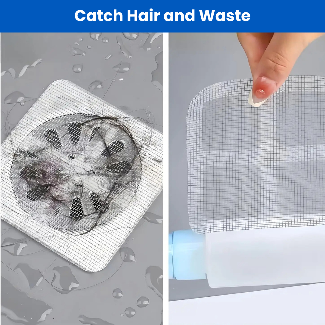 Self-Stick Drain Covers – 10 PCS