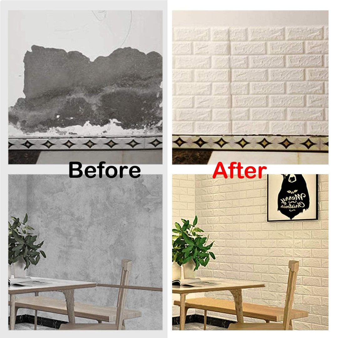 Realistic 3D Brick Wall Stickers – Waterproof