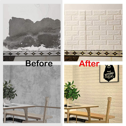 Realistic 3D Brick Wall Stickers – Waterproof