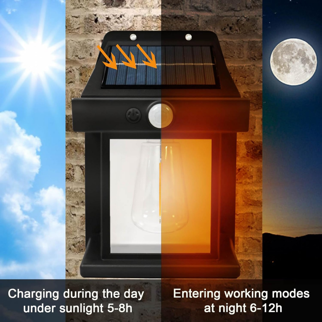 Solar Outdoor Wall Light – Waterproof IP65, Motion Sensor, Auto On/Off