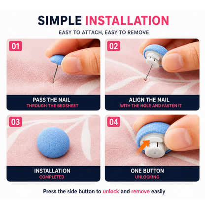 Bedsheet Anti-Slip Clips – 16 Pcs