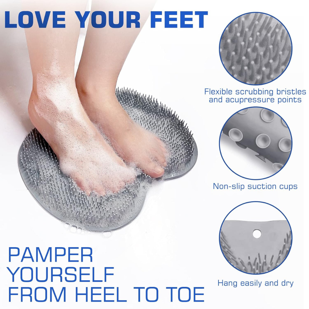 Hands-Free Shower Scrubber – Foot & Back Exfoliator