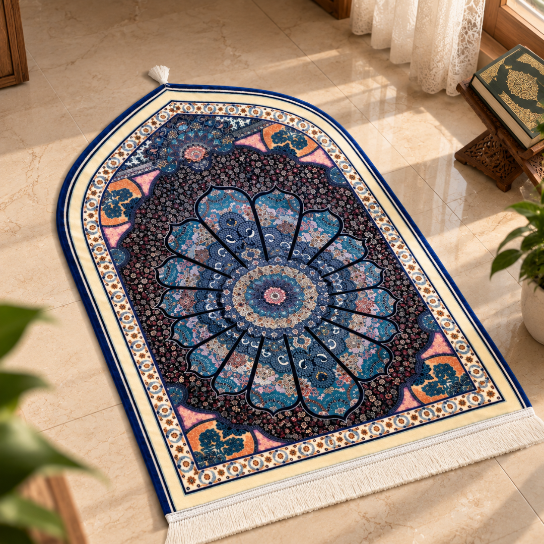 Royal Blue Persian Janamaz