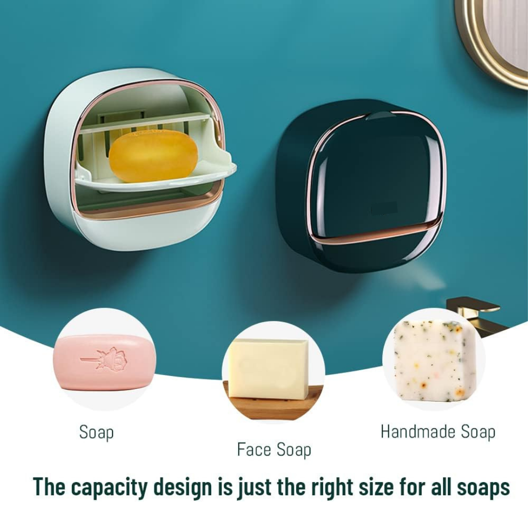 Smart Soap Holder – Leakproof Design with Self-Adhesive Wall Mount