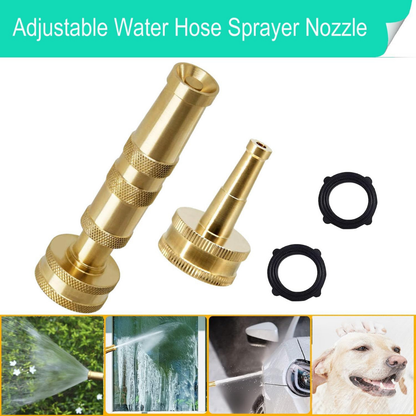 High Pressure Brass Hose Nozzle – 4 Spray Modes