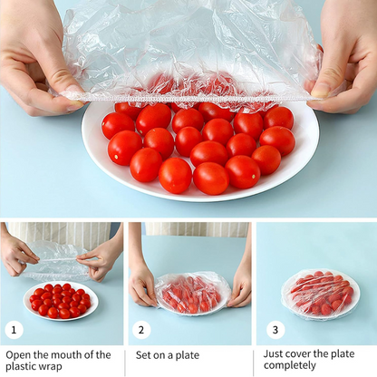 100 PCS Stretchable Food Covers + FREE Gift