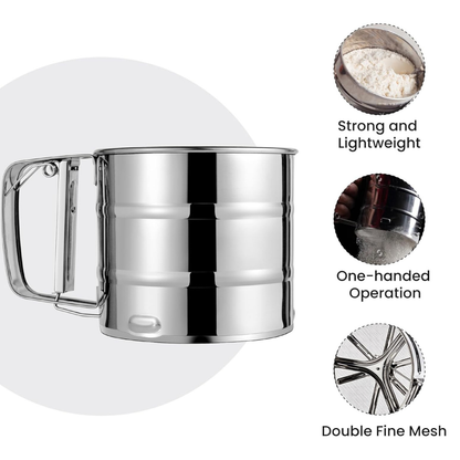 Hand Press Flour Sifter - Soft Rotis & Smooth Dough