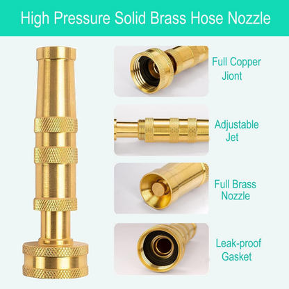 High Pressure Brass Hose Nozzle – 4 Spray Modes