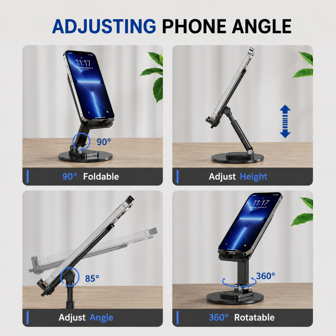 Adjustable 360° Metal Phone Stand