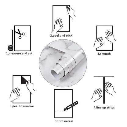 Marble Sheet Roll – Self-Adhesive & Elegant (2ft × 6.5ft)