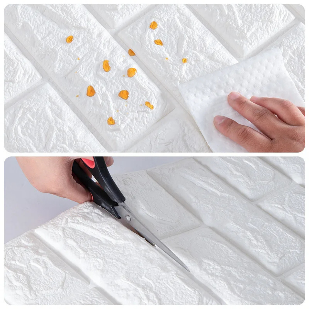 Realistic 3D Brick Wall Stickers – Waterproof