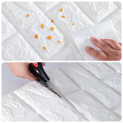 Realistic 3D Brick Wall Stickers – Waterproof