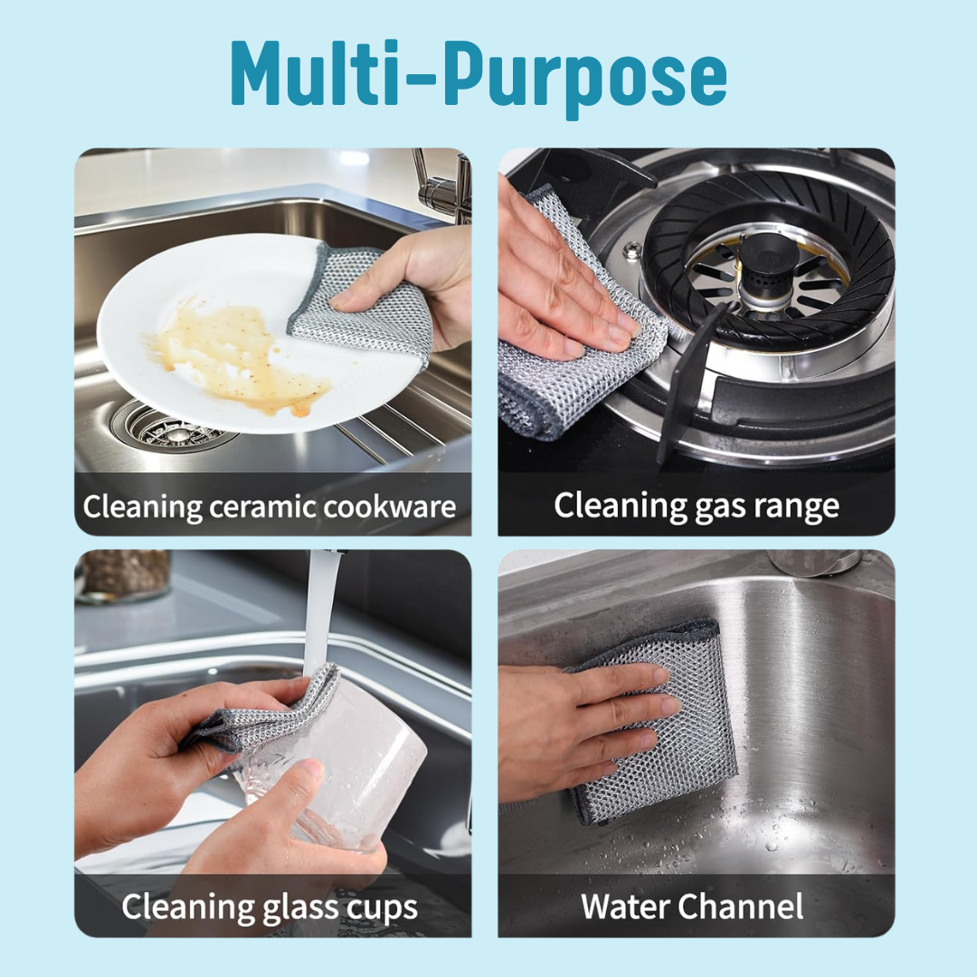 Non-Scratch Dish Cloths – Reusable (10 PCS)