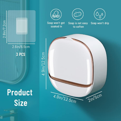 Smart Soap Holder – Leakproof Design with Self-Adhesive Wall Mount