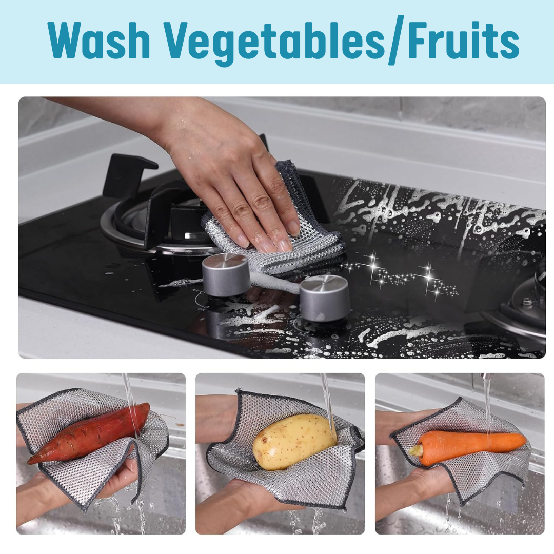 Non-Scratch Dish Cloths – Reusable (10 PCS)