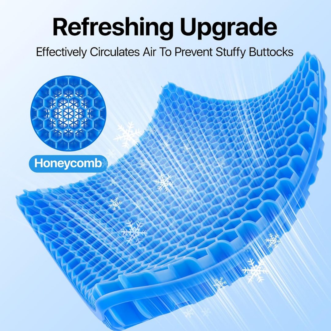 Gel Seat Cushion – Pressure Relief & Anti-Sweat Cooling Design