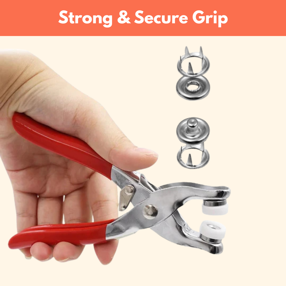 Hand Press Snap Button Kit – 50 Metal Buttons