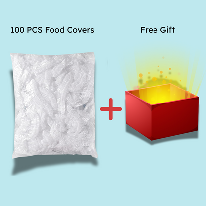 100 PCS Stretchable Food Covers + FREE Gift